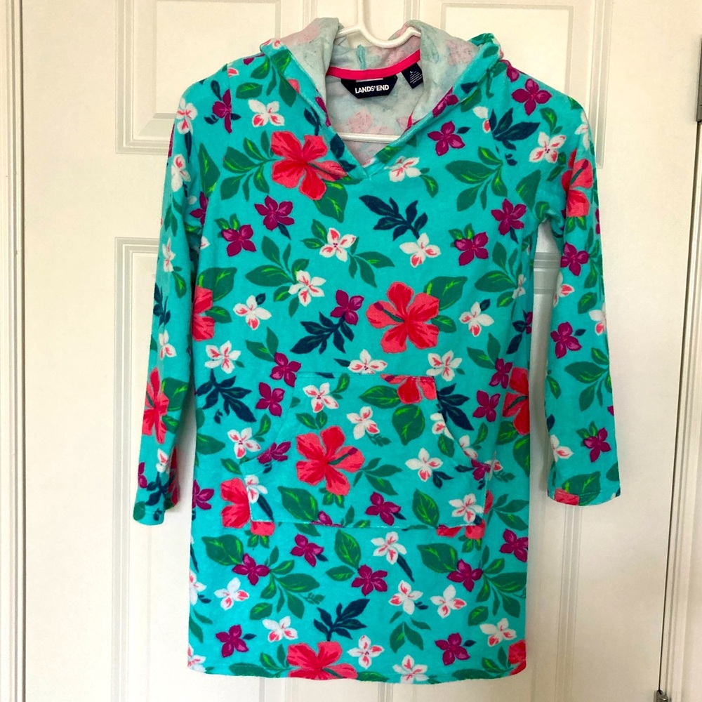 Girls Land End Swim Cover Up EUC size Large